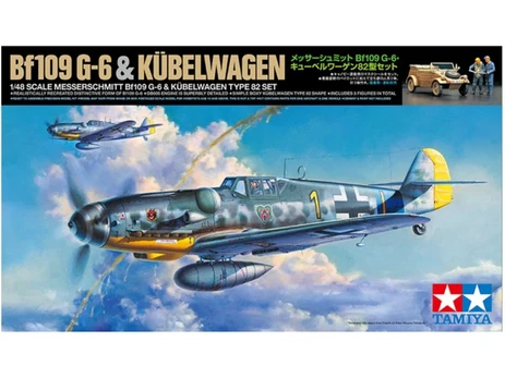Tamiya - Messerschmitt Bf109 G-6 & Kübelwagen Type 82 Set, 25204