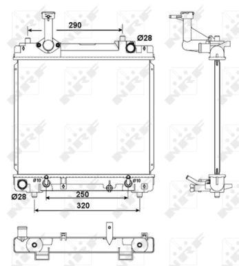 Variklio radiatorius NRF NRF 53079