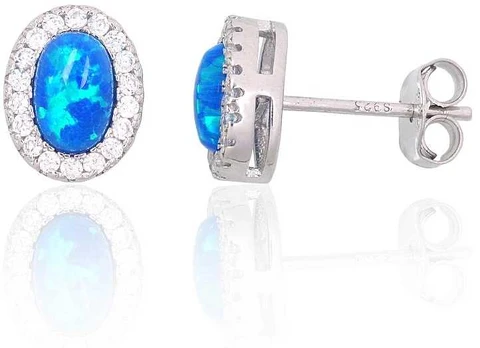 Sidabriniai auskarai moterims DiamondSky „Moon Charm IV“