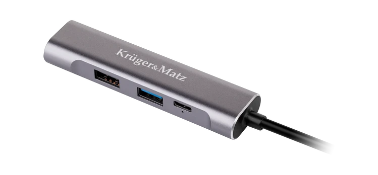 Kruger & Matz USB C į HDMI/USB 3.0/USB 2.0/USB 2.0/USB C prievado adapteris