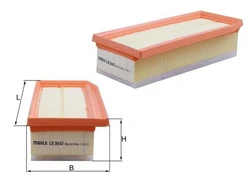 Oro filtras MAHLE LX3542 kaina