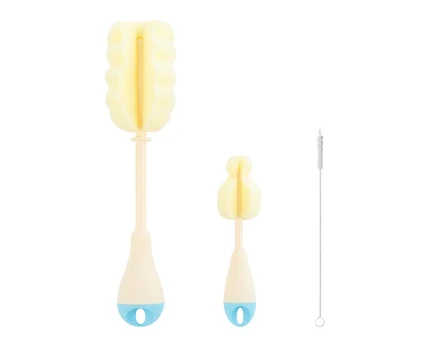 Buteliukų valymo rinkinys KikkaBoo Blue, 3 dalių