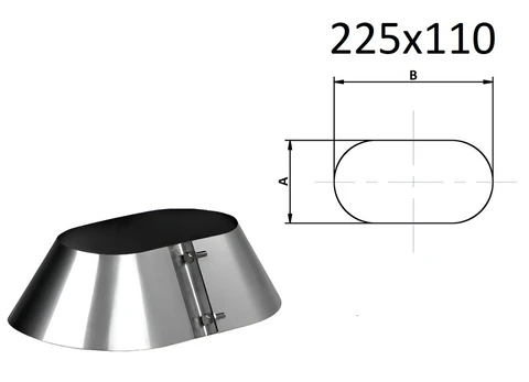 Elipsės formos lietaus matuoklis. AxB=225x110 mm.