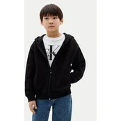Calvin Klein Džemperis Monogram Flock Zipthru LVCKTJB48B Juoda Regular Fit