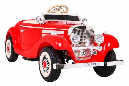 Elektromobilis Mercedes Benz Retro Type 540A, raudonas