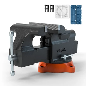 6" spaustuvas su priekalu ir 360° reguliuote