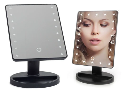 Verk Didelis kosmetinis veidrodis su 16 LED apšviestimais