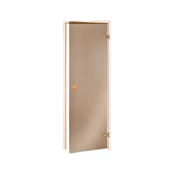 Saunos durys FLAMMIFERA 70x190cm, drebulė/pušis, bronzinis stiklas kaina