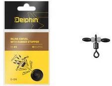DELPHIN Inline suktukai su guminiais stabdikliais, S / 0 dydis
