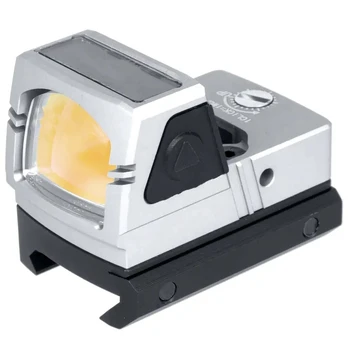 JJ Airsoft xForce Mini Solar Powered Silver Kolimatorinis taikiklis