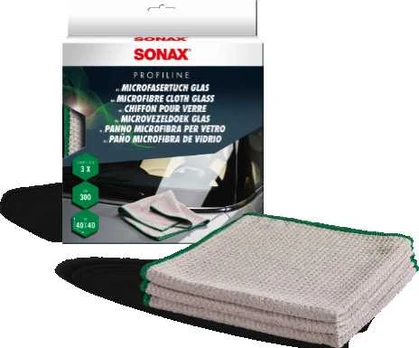 SONAX Microfiberklud Glas 3 stk.