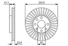BOSCH 0986479R76 Stabdžių diskas