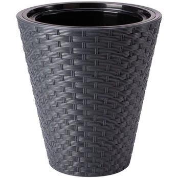 FORM PLASTIC Puķu pods Rattana 40cm, pelēks