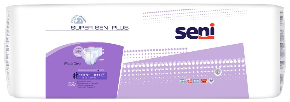 Sauskelnės Seni Super Plus, Medium, 30 vnt.