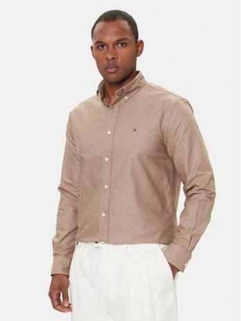 Tommy Hilfiger Marškiniai Solid Heritage MW0MW35774 Smėlio Regular Fit