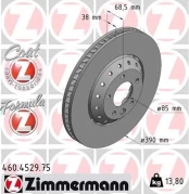 Stabdžių diskas ZIMMERMANN 460.4529.75 kaina