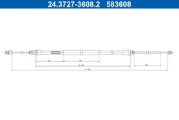 Trosas, stovėjimo stabdys ATE 24.3727-3608.2