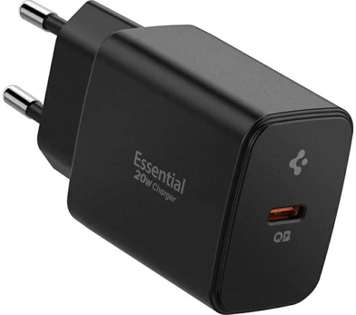 Juodas 20W 1xUSB-C pakrovėjas "Spigen EE201EU Essential"