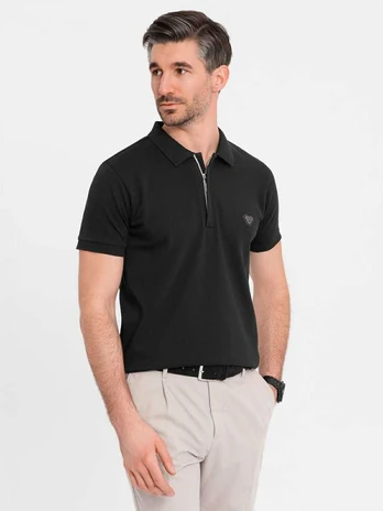 polo shirt for men - juodas