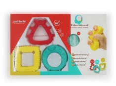 Kramtukų rinkinys Mombella Geometry Animals, 6 mėn+, P8072 kaina