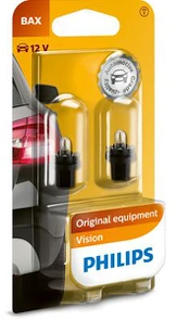 Lemputė 12V 1.2W BAX8.5d/2 juodas korpusas, PHILIPS, 2vnt kaina