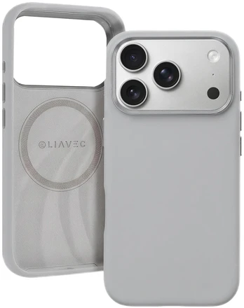 Dėklas Liavec Silky Case with Metal Camera Frame do Iphone 18 Pro Max/17 Pro Max pilka