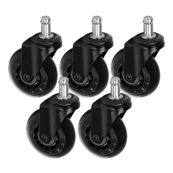 Taburetės ratukai Roll Speed, 5 vnt., juodos spalvos