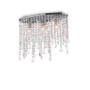 Lubinis šviestuvas Ideal Lux Ceiling lamp with 3 lights RAIN, E14, chrome