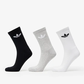 adidas Trefoil Cushion Crew Sock 6-Pack Black/ White/ Medium Grey Heather - Dydis L (IJ5620 Kojinės)
