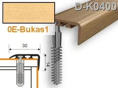 Profilis laiptams PVC Myck, 30 x 14 mm | bukas1, 2 m