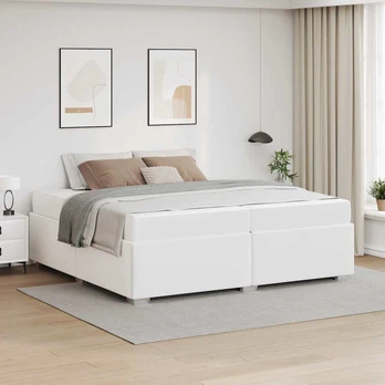 Lovos rėmas Balta 200 x 200 cm Dirbtinė oda