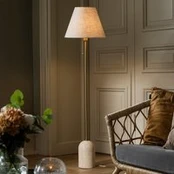 Globen Lighting stovas Gino, padas iš travertino, smėlio spalvos, 145 cm