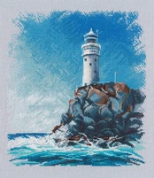 Cross stitch kit "Lighthouse on the rock" S1572 kaina