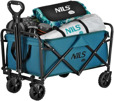 NC4306 Sulankstomas kelioninis vežimėlis, turkio spalvos, 70 l, NILS CAMP