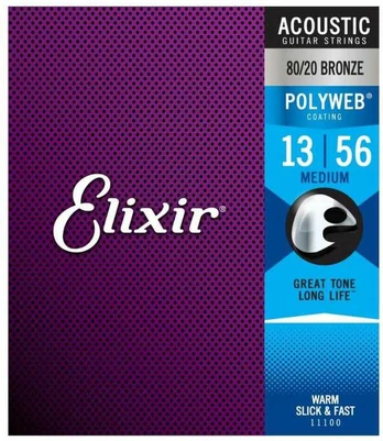 Elixir Eliksyras 11100 Polyweb Medium 13-56 80/20 Bronze 12-56