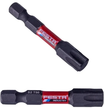 FESTA INDUSTRY T50 50 mm S2 1/4' Torque Bit, 2 vnt.