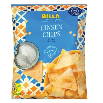Lęšių traškučiai su druska BILLA, 100 g