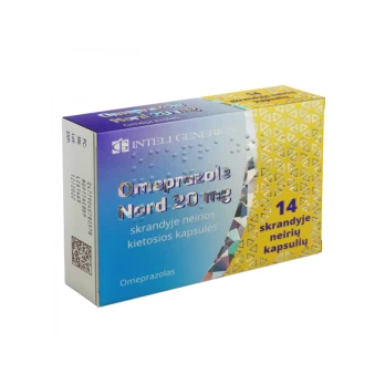 OMEPRAZOLE NORD 20 mg skrandyje neirios kietosios kapsulės, 14 vnt.