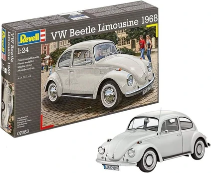 Revell modelio rinkinys 1:24 Volkswagen Vw Beetle, pilkas