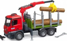 Bruder - MB Arocs Timber truck with loading crane, grab & 3 trunks (03669)
