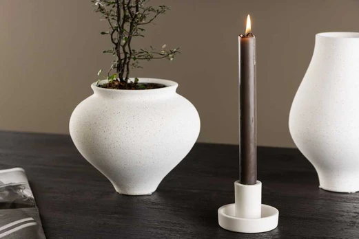 Venture Design Žvakidė „Ceco“, ø11 cm, Balta
