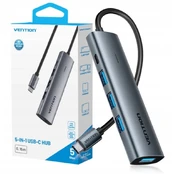 Hub 5w1 USB-C 3.0 Vention 0.15m kaina