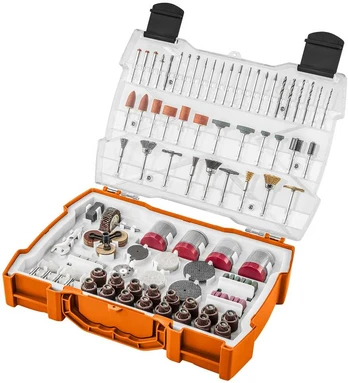 Neo Tools Priedai mini šlifuokliui, rinkinyje 286 vnt.