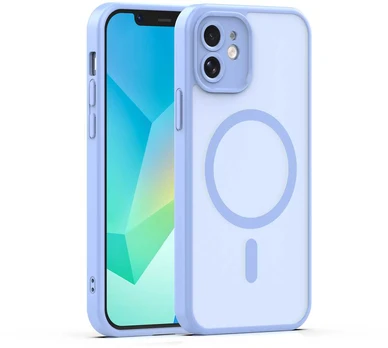 Dėklas Telforceone Mag Matt case for iPhone 12 6,1' light mėlynas camera protection