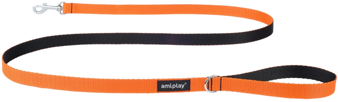 Pavadėlis Amiplay Twist, oranžinis, 1.5m x 2cm