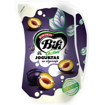 Jogurtas su džiovintomis slyvomis BIFI ACTIVE, 2% rieb., 900 g