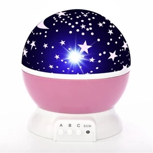 Naktinis šviestuvas Elight Star Sky, rožinė