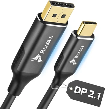 Kabelis USB Reagle USB-C - DisplayPort 2 m Juodai-pilka
