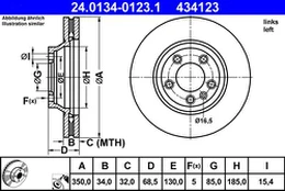 ATE 24.0134-0123.1 Brake Disc