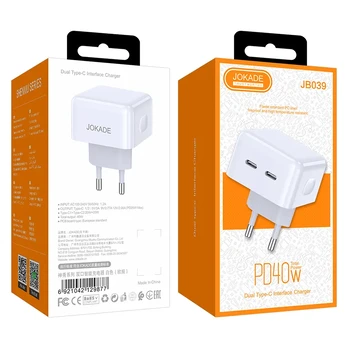 Jokade JB039 įkroviklis PD | 20W | 2 x USB-C baltas